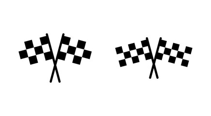 Racing flag icon set. race flag icon.Checkered racing flag icon