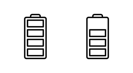 Battery icon set. battery charge level. battery charging icon