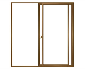 ブラウンの引き違い窓　Ｂ　開ける