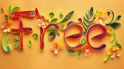 Quilling Paper Art Free concept art poster.