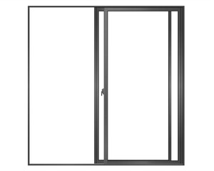 ブラックの引き違い窓　Ｂ　開ける