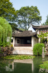 Fototapeta premium liuyuan Garden, Suzhou City, Jiangsu Province, China, was built in the Ming Dynasty (1593), a famous garden in the south of the Yangtze River. National key cultural relics, World Heritage.