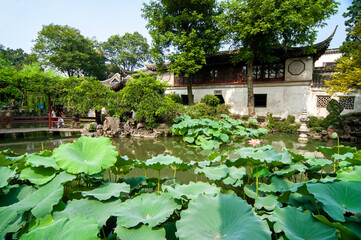 liuyuan Garden, Suzhou City, Jiangsu Province, China, was built in the Ming Dynasty (1593), a...