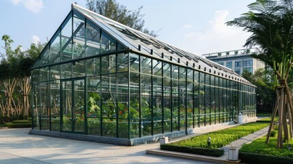 Glass greenhouse planting vegetable greenhouses