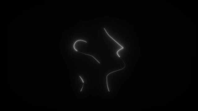 This is a neon icon of nose, ear and throt.