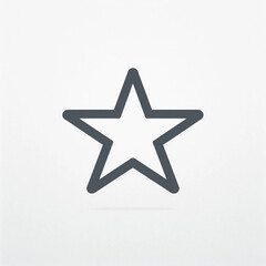 Simple star shape outline on white background