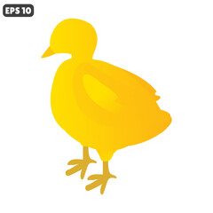 duck animal vector isolate on white background