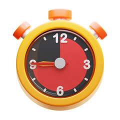 STOPWATCH 3D ICON ILLUSTRATION