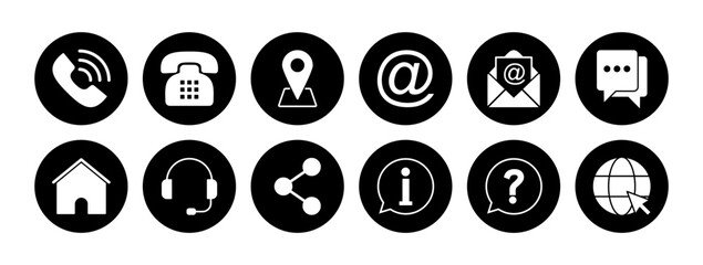 Contact us icon vector. web icon vector. business card contact information icon.