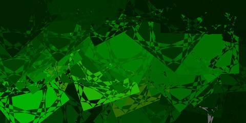 Dark Green, Yellow vector texture with random triangles.
