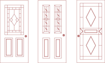 vector illustration sketch design of a classic vintage European door