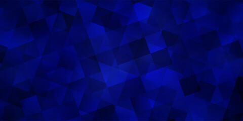 Obraz premium Dark BLUE vector template with crystals, squares.