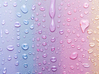 a lot of small waterdrops on pastel background - AI