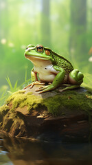 Fototapeta premium Toads and Frogs Image, Pattern Style, For Wallpaper, Desktop Background, Smartphone Cell Phone Case, Computer Screen, Cell Phone Screen, Smartphone Screen, 9:16 Format - PNG