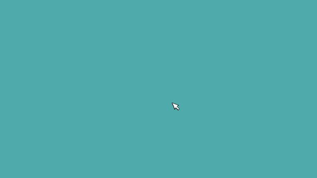 Animation with text Break Time in dialog screen with ok button and cursor arrow, PC interface in retro 90s style, alpha channel. Motion graphics 4k footage for a video project
