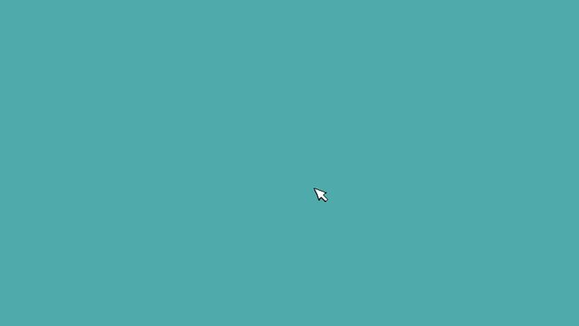 Animation with text Hello in dialog screen with ok button and cursor arrow, PC interface in retro 90s style, alpha channel. Motion graphics 4k footage for a video project