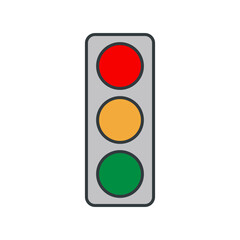 Traffic Light icon design templates simple and modern concept