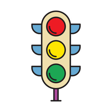 recommend clip art: Traffic Light icon design templates simple and modern concept