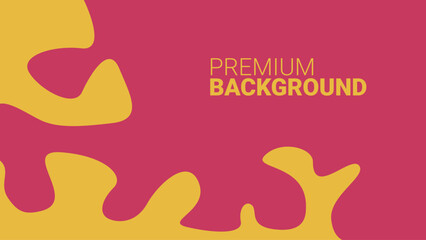 Premium Flat Vector Abstract Pink and Yellow geometric rounded shape background