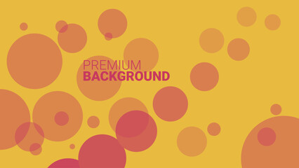 Premium Flat Vector Abstract Pink and Yellow geometric rounded shape background