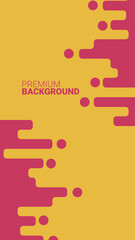 Premium Flat Vector Abstract Pink and Yellow geometric rounded shape background