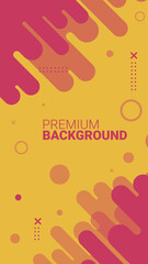 Fototapeta premium Premium Flat Vector Abstract Pink and Yellow geometric rounded shape background