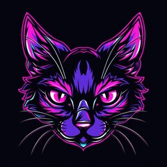 esports cartoon cat logo design illustration