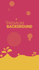 Premium Flat Vector Abstract Pink and Yellow geometric rounded shape background