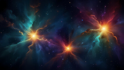 Fototapeta premium Abstract Background With Galaxy In Deep Space Theme