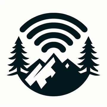 rural wifi logo illustration