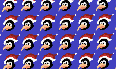 Obraz premium pattern of baby cute penguin