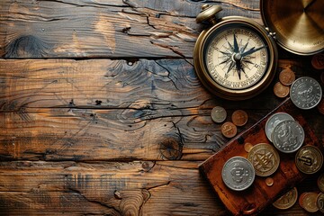 compass retro old antique vintage north travel direction background geography map navigation