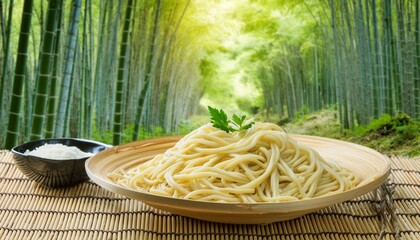 日本の代表的な家庭料理の冷たいざるうどん