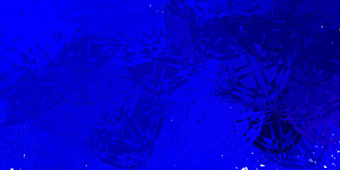 Dark BLUE vector background with polygonal forms.