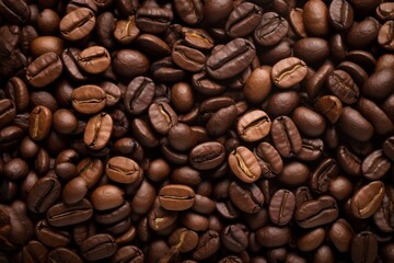 Fototapeta premium Roasted coffee whole beans Texture background