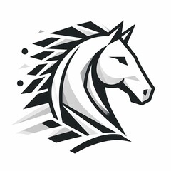 Fototapeta premium simple horse logo illustration