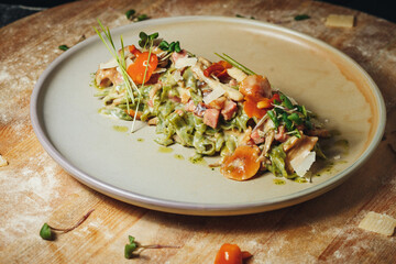 Gastronomic Delight A plate bursting with a colorful array