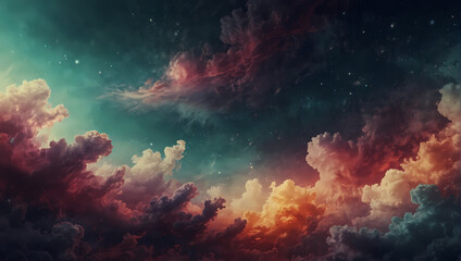 abstract background with a Cloudy Sky Dream World theme