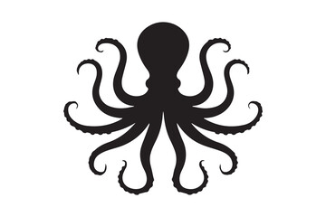 octopus silhouette vector