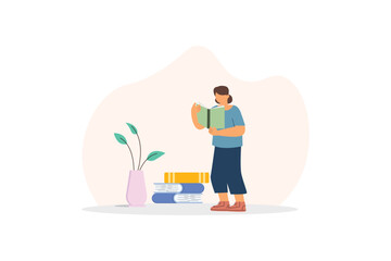 World Book Day Flat Design Illustration