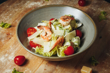 Savory Shrimp Salad Delight,A delectable bowl brimming with fresh shrimp