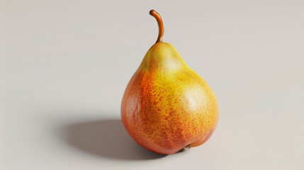 3D render of a pear on a white background.