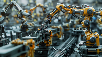 close up of a autonomous industry machines