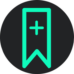 bookmark icon over white background, line style, vector illustration