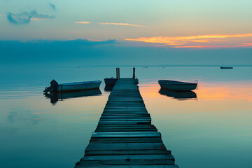 Captivating Dawn at the Harbor: A Vision of Serenity and Anticipation