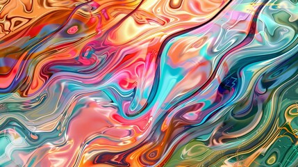 Create abstract digital art that combines imagery of flowing liquid with elements of currency symbols or financial charts Experiment with vibrant colors, swirling patterns, and translucent layers to e