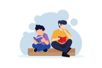 World Book Day Flat Design Illustration