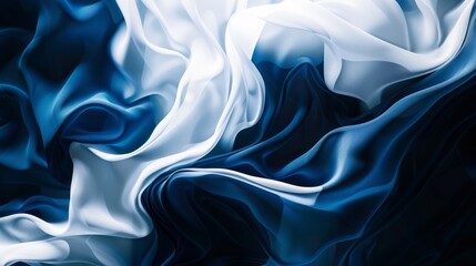 Obraz premium Blue and white abstract painting.