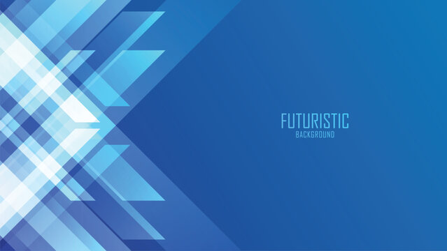 Abstract blue background with geometric shapes. Light futuristic background use for banner, cover poster, wallpaper, design with space fot text.