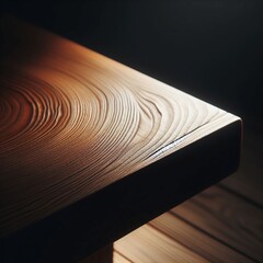  The wooden table has a beautiful and unique grain pattern.